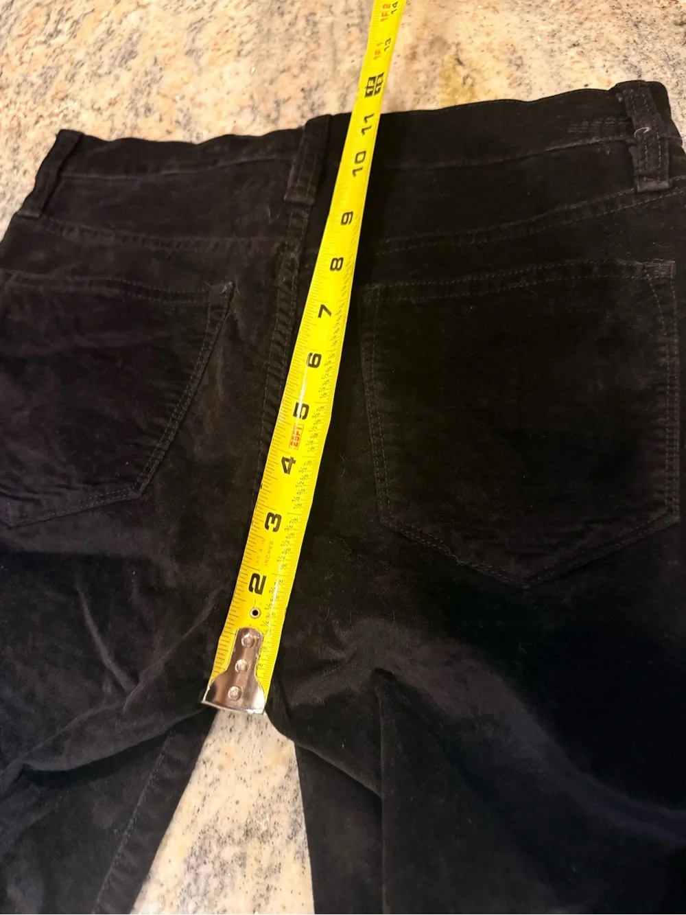 .Crew Jeans 26P Black Corduroy High Rise Toothpick Skinny Pants Petite Stretch